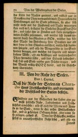 III. Von der Ruhe der Seelen