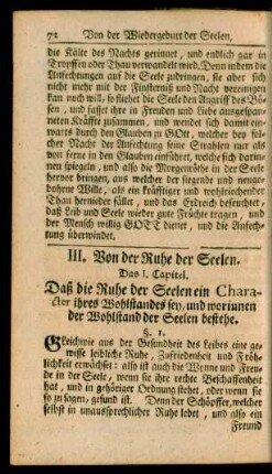 III. Von der Ruhe der Seelen