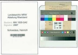 Entnazifizierung Heinrich Schneiders , geb. 22.09.1895 (Maler)