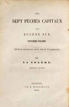Les sept péchés capitaux, 3,1. La Colère : Tison d'enfer