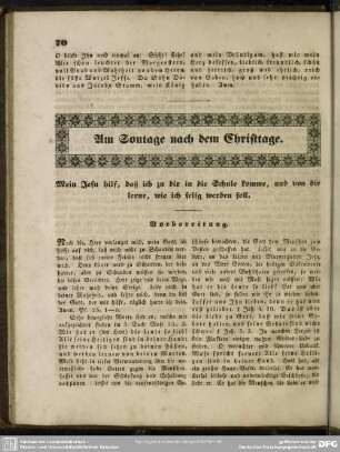 Am Sontage nach dem Christtage