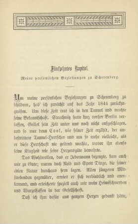 Fünfzehntes Kapitel. Meine persönlichen Beziehungen zu Scherenberg