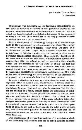 603-610, A tridimensional system of criminology