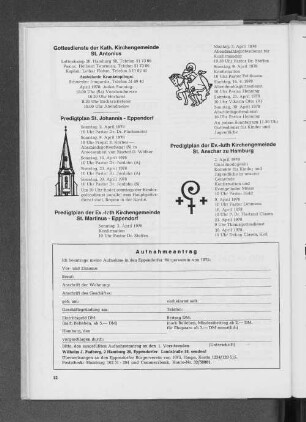 Predigtplan der Ev.-luth. Kirchengemeinde St. Anschar zu Hamburg