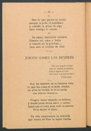 Juicios sobre las mujeres