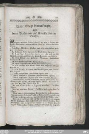 Einige nöthige Anmerkungen, von denen Titulaturen und Unterschriften in Briefen.