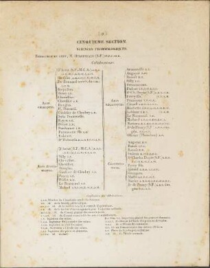 Cinquieme Section. Sciences Technologique.