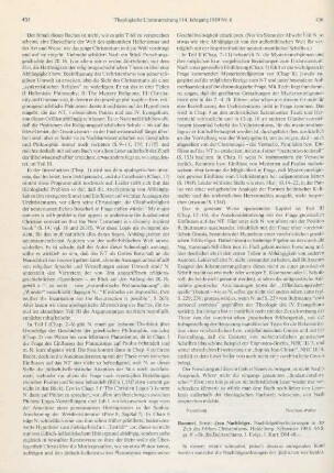436-437 [Rezension] Bammel, Ernst, Jesu Nachfolger