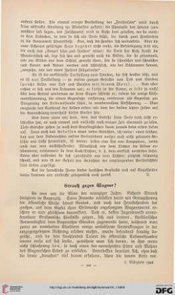 Strauß gegen Wagner?