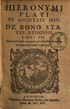 De bono status religiosi : libri III.