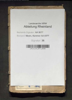 Akzisetarif für Moers und Krefeld