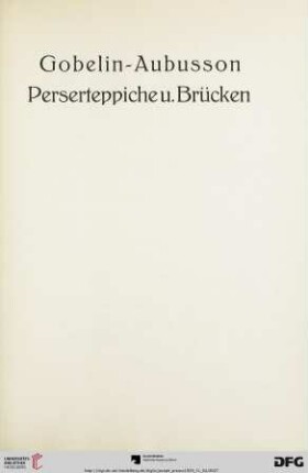 Gobelin-Aubusson/ Perserteppiche u. Brücken (Nr. 79-99)