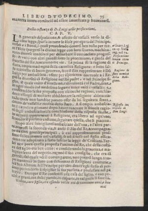 Cap. V. Della costanza di D. Luigi nelle persecutioni