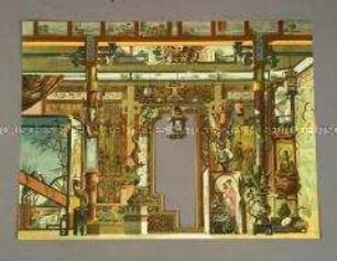 Papiertheaterdekoration "Japanisches Zimmer"