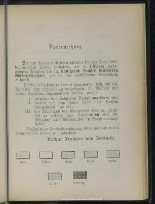 Sächsische Adelsfamilien und deren Wappen (Fortsetzung)