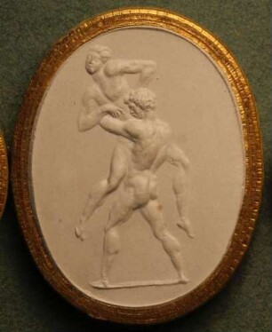 Herkules kämpft mit Antäus (Daktyliothek, Erstes Mythologisches Tausend)