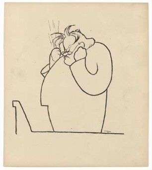 Tuschezeichnung Max Reger