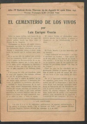 1922024100: El cementerio de los vivos