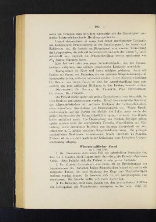 Wissenschaftlicher Abend am 1. Juni 1902.