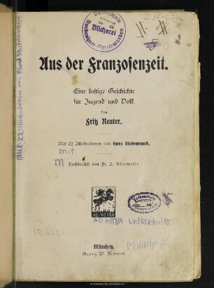 Aus der Franzosenzeit : eine lustige Geschichte für Jugend und Volk