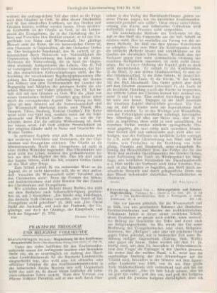 Praktische Theologie und religiöse Volkskunde