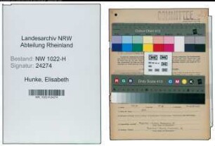 Entnazifizierung Elisabeth Hunke , geb. 26.12.1894 (Krankenschwester)