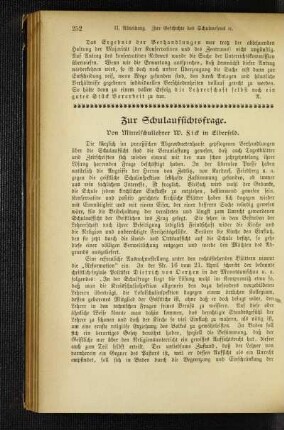 Zur Schulaufsichtsfrage