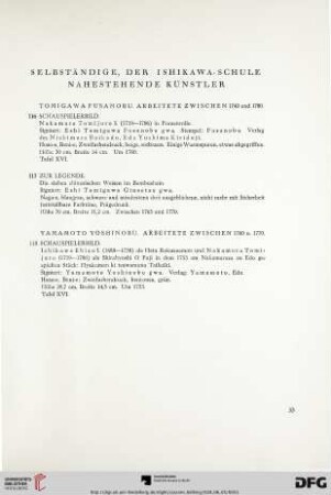 Selbstständige, der Ishikawa-Schule nahestehende Künstler (Nr. 116-118)