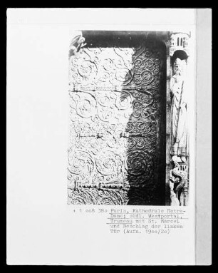 Südwestportal (Porte Sainte-Anne) — Trumeau: Der heilige Marcellus von Paris