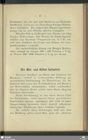 Die Blei- und Silber-Industrie