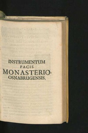 Instrumentum Pacis Monasterio-Osnabrugensis.