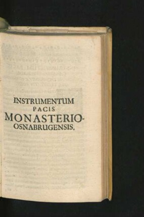 Instrumentum Pacis Monasterio-Osnabrugensis.