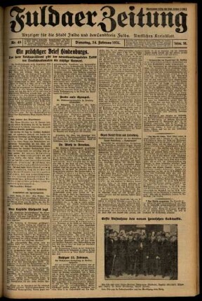 Ausgabe vom Dienstag, den 24. Februar 1931.