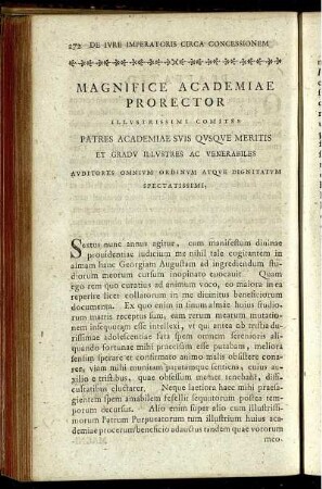 Magnifice Academiae Prorector [...]