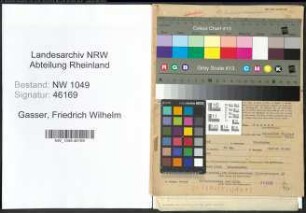 Entnazifizierung Friedrich Wilhelm Gasser , geb. 07.03.1908 (Angestellter)
