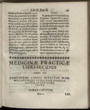 Pars III. Continens Cordis Affectus Mammillarumque Vitia, Cum Ipsorum Causis Atque Curatione.