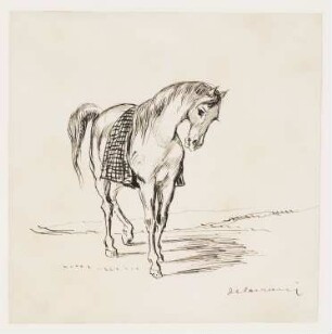 Pferd mit Reitdecke