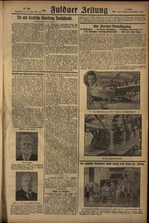 Dritte Ausgabe vom Samstag, den 13. Juli 1929.