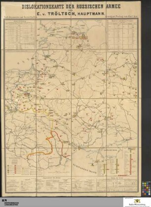 Dislocationskarte der russischen Armee