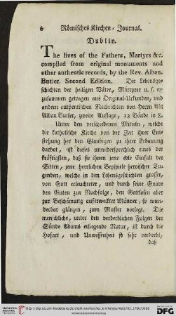 [Römisches Kirchenjournal. Ersten Jahrganges]