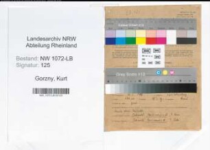 Entnazifizierung Kurt Gorzny , geb. 26.05.1906 (Stadtinspektor)
