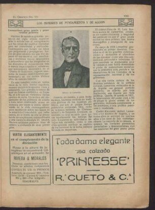 Los hombres de pensamiento y de acción : Lamartine, gran poeta y gran orador político