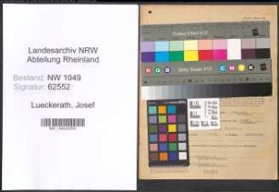 Entnazifizierung Josef Lueckerath , geb. 08.09.1900 (Geschaeftsfuehrer)