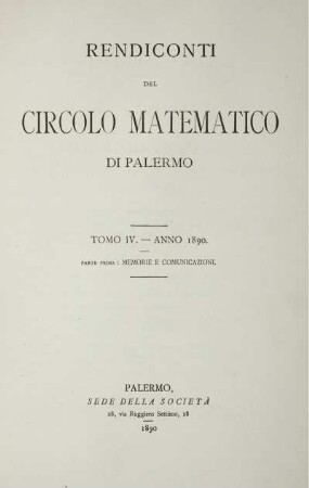 4: Rendiconti del Circolo Matematico di Palermo