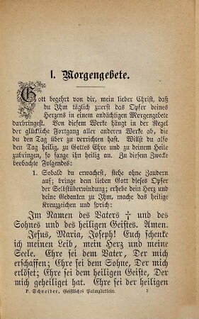 Geistliches Palmgärtlein : Ein vollständiges Gebetbuch für römisch-katholische Christen
