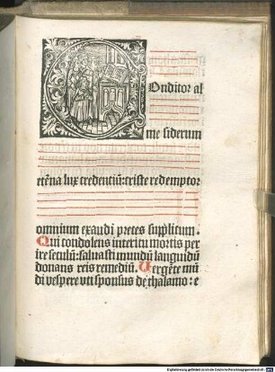 Conditor alme siderum ete[r]na lux credentiu[m]: triste redemptor omnium exaudi preces supplicum