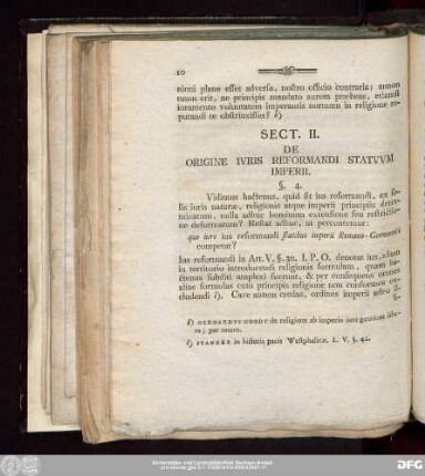 Sect. II. De Origine Iuris Reformandi Statuum Imperii.