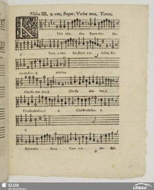 Missa IIII. 5. voc. super: Verba mea