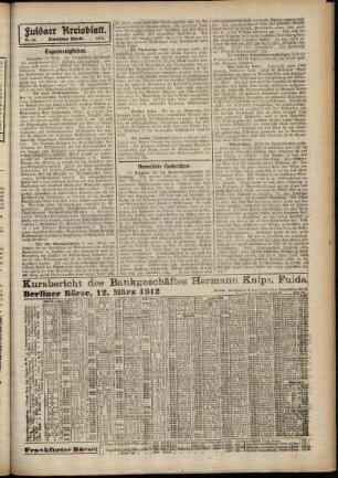 Zweite Ausgabe vom Mittwoch, den 13. März 1912.