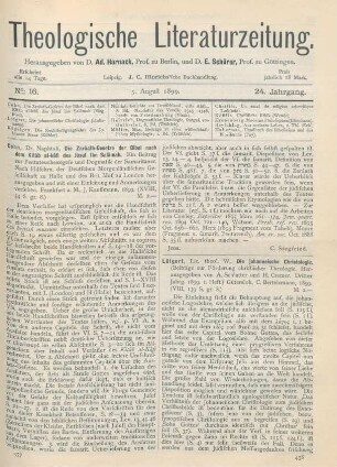 458-460 [Rezension] Lütgert, Wilhelm, Die johanneische Christologie